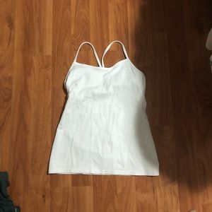 Lululemon white Y tanktop